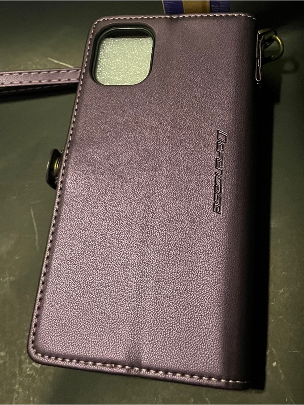 Defencase Wallet Phone RFID Protection Case Purple Fits Phone  3 In x  5.5